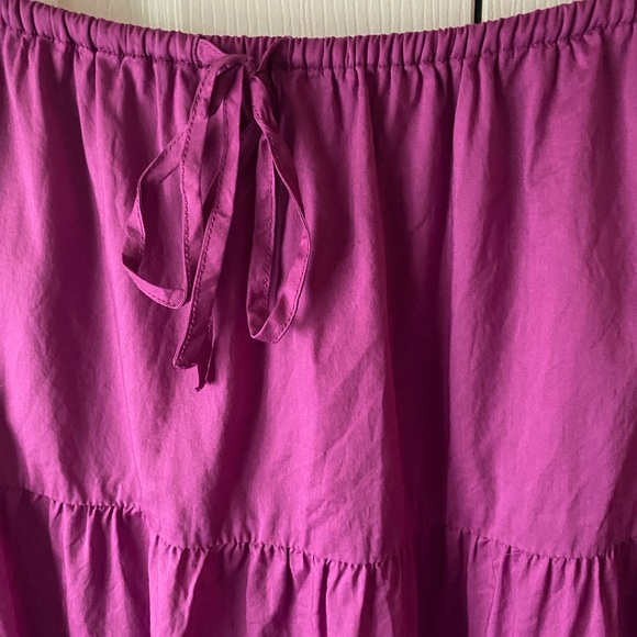 Rails Mary Berry Purple Organic Cotton Poplin Flowy Beachy Tiered Maxi Skirt S - Picture 8 of 11